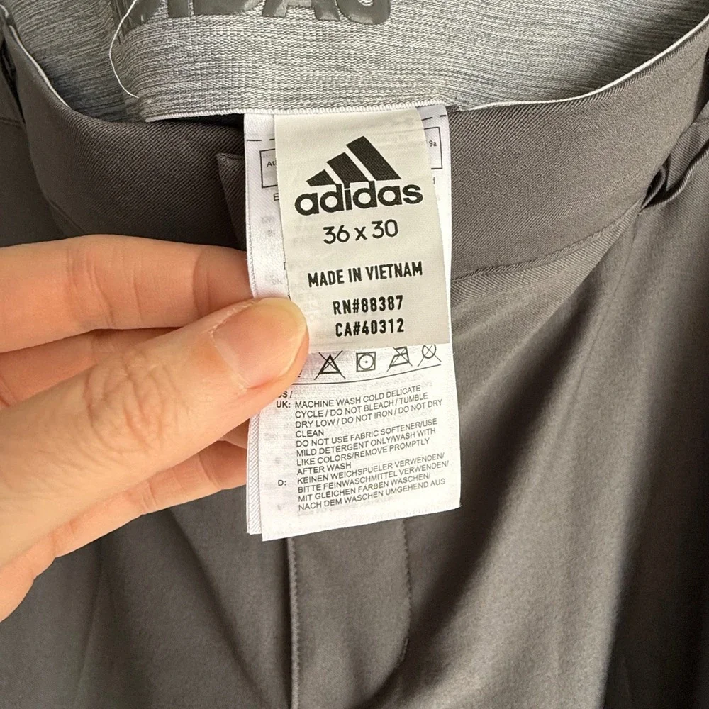 ADIDAS‎ DT3574 Ultimate365 Classic Grey Mens Athletic Golf Pants, 36x30